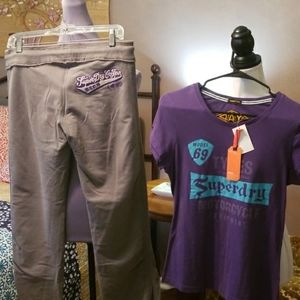 Superdry T-shirt and Sweatpants L